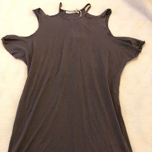 Project Social T tee shirt dress in charcoal gray